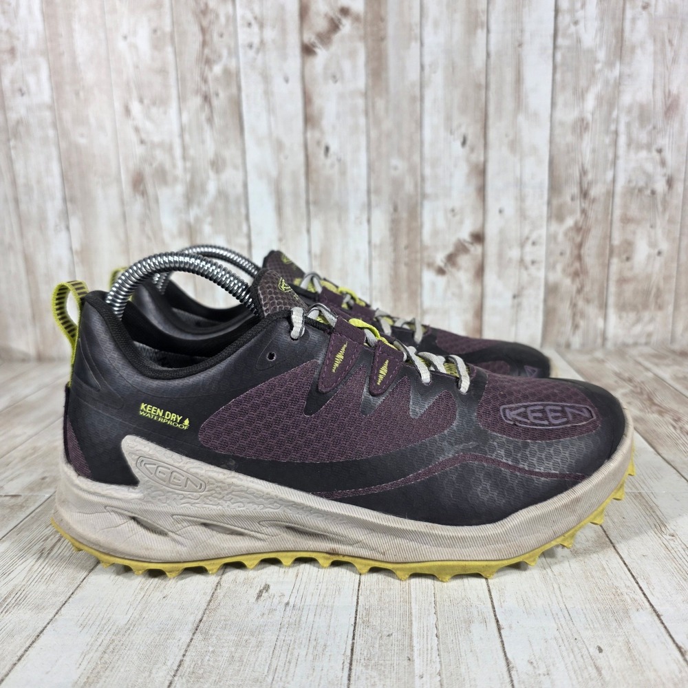 KEEN Zionic Waterproof Trail Running Shoes Womens Size 8.5 Purple Yellow
